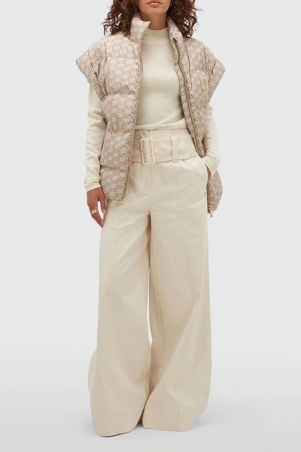 JOSH V bodywarmer met logo beige