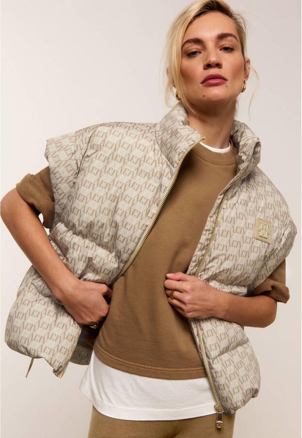 JOSH V bodywarmer met logo beige - Foto 2