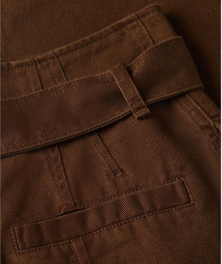 JOSH V denim barrel broek met ceintuur donkerbruin - Foto 6
