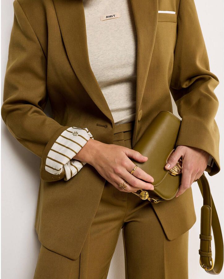JOSH V regular blazer olijfgroen