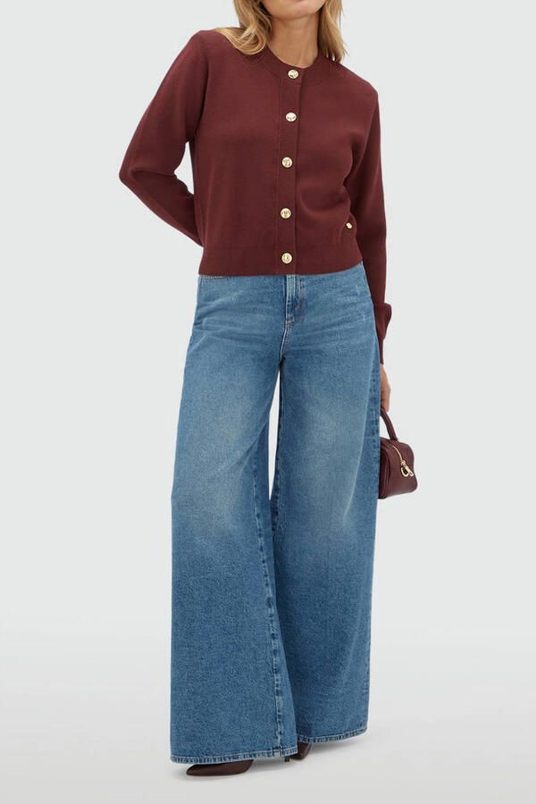 JOSH V Dames Truien & Vesten Fliss Cardigan Bordeaux - Foto 5