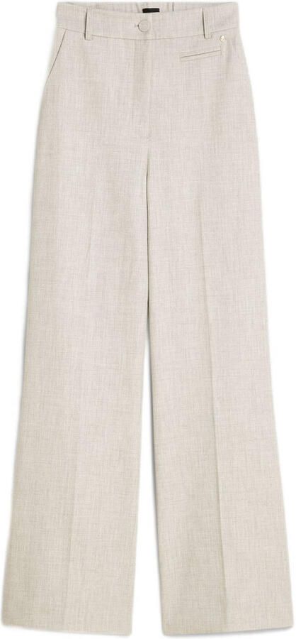 JOSH V gemêleerde high waist wide leg broek KATE grijs melnage - Foto 6