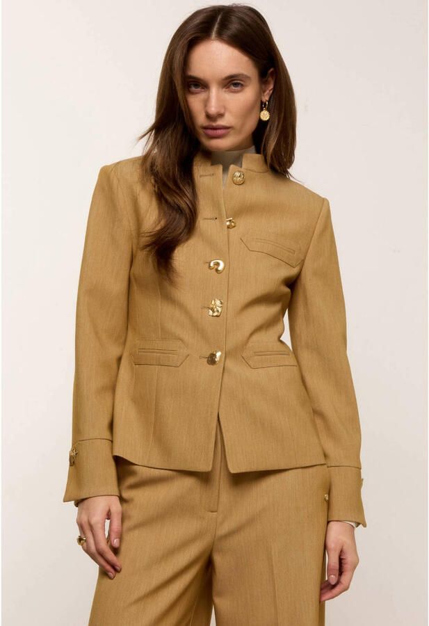 JOSH V getailleerde blazer camel - Foto 3