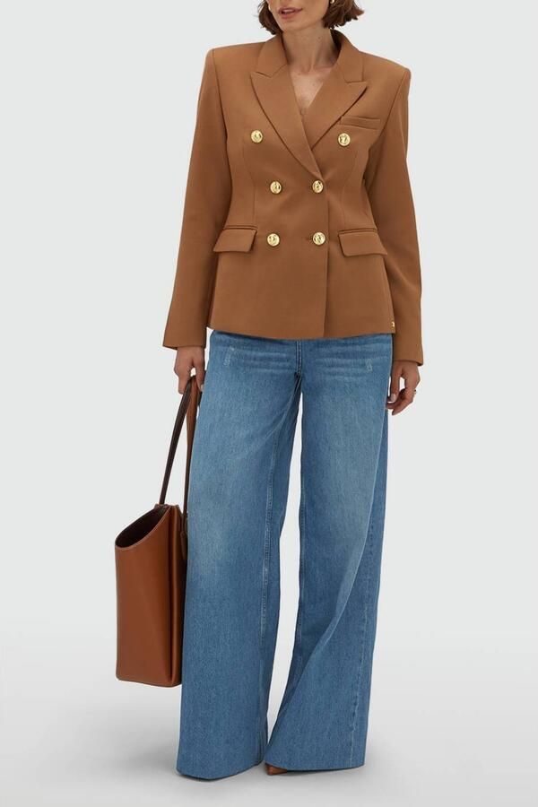 JOSH V getailleerde blazer cognac