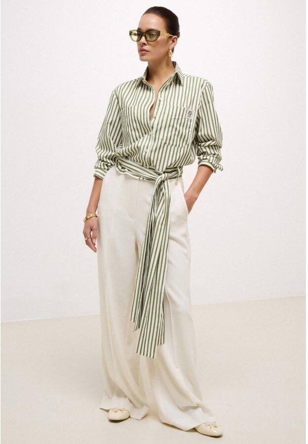 JOSH V high waist wide leg broek ecru - Foto 2