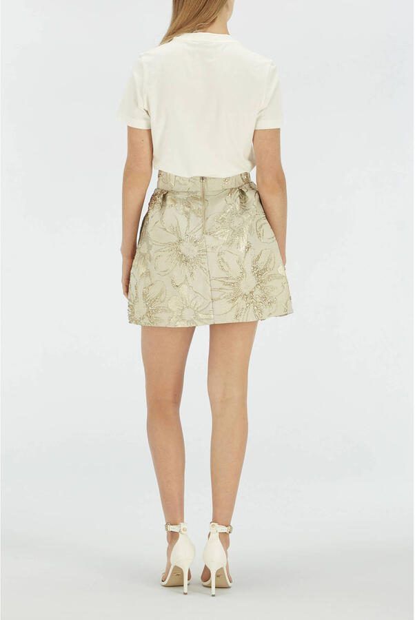 JOSH V korte rok met lurex beige - Foto 2