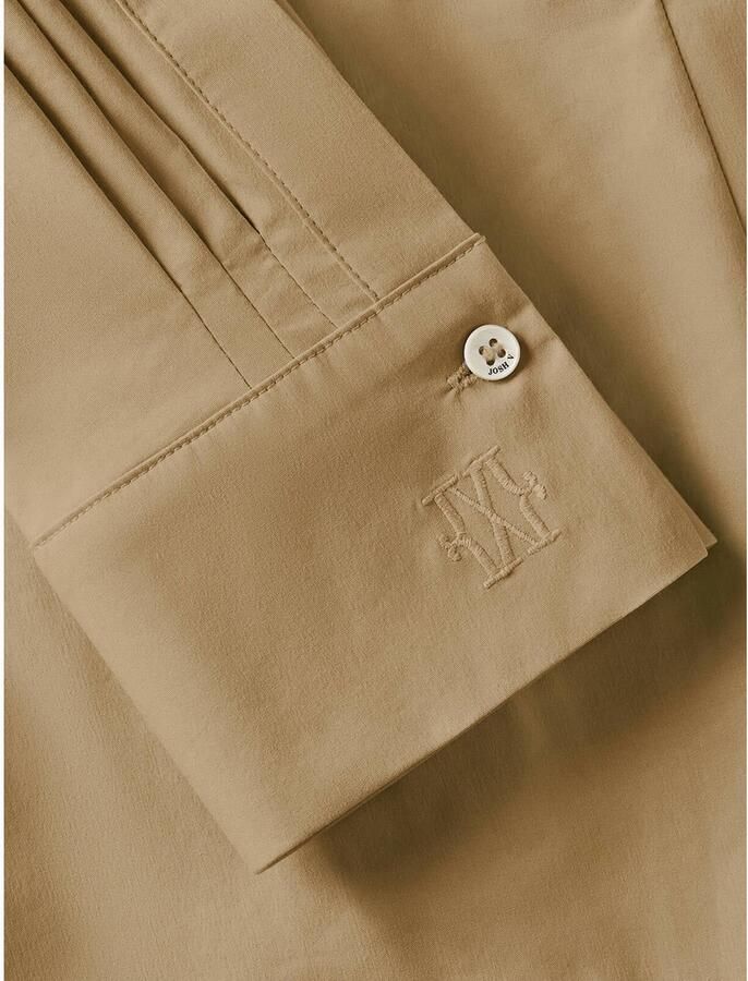 JOSH V LUANN blouse met plooien lichtkaki