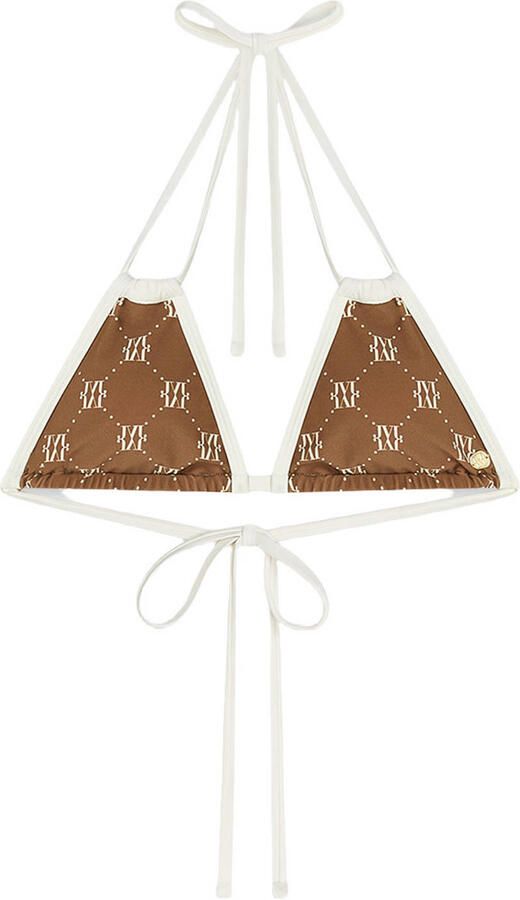 JOSH V niet-voorgevormde triangel bikinitop Everly bruin ecru