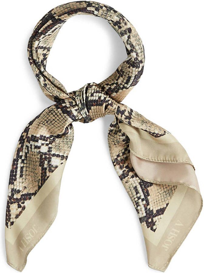 JOSH V sjaal met slangenprint Desie beige