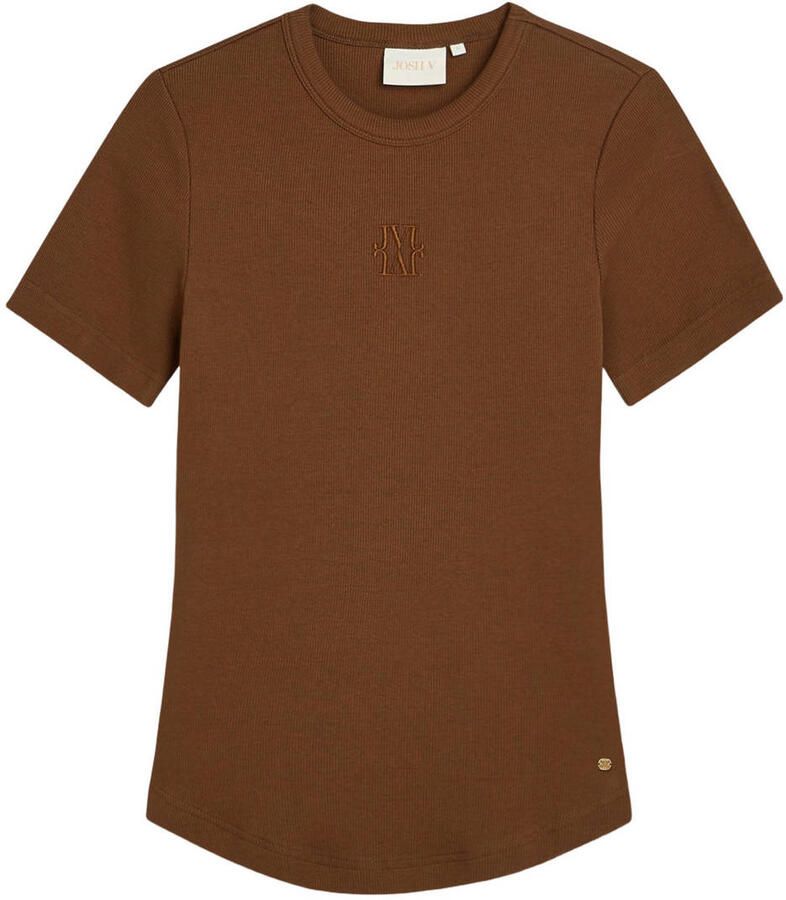 JOSH V T-shirt met logo cognac - Foto 2