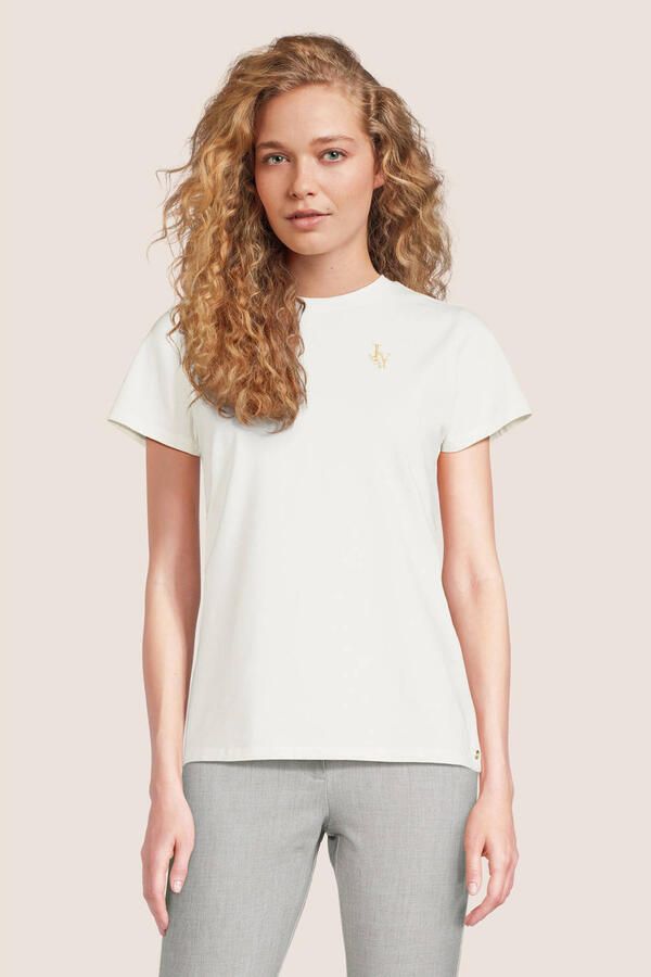 JOSH V Dames Tops & T-shirts Jv Zoe Embroidery Gebroken Wit - Foto 3