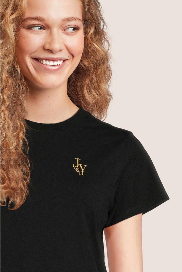 JOSH V Dames Tops & T-shirts Jv Zoe Embroidery Zwart