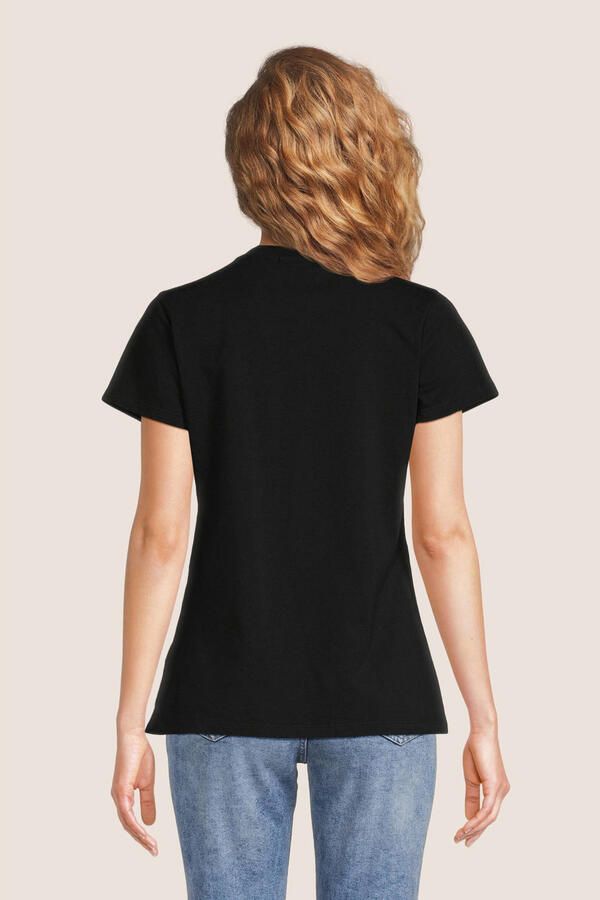 JOSH V Dames Tops & T-shirts Jv Zoe Embroidery Zwart - Foto 3