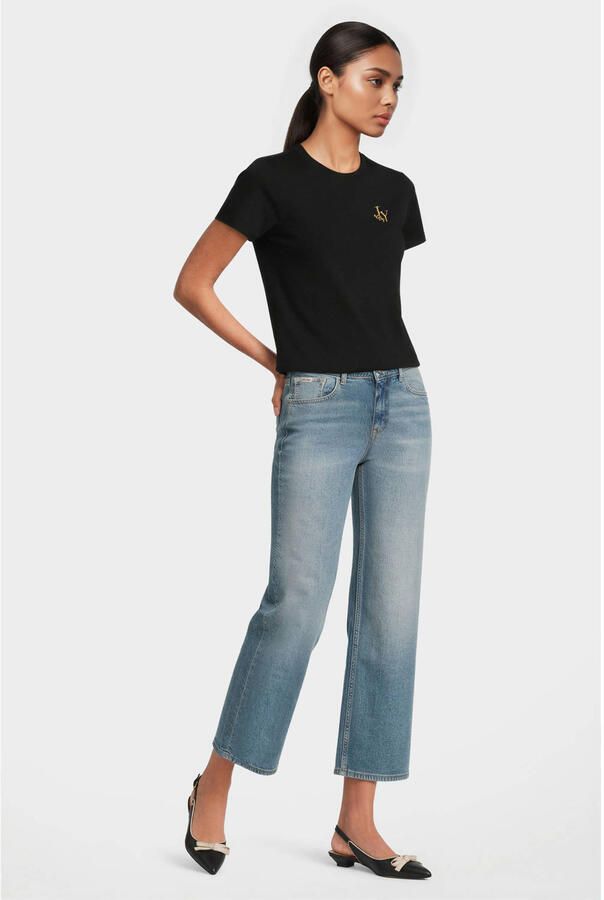 JOSH V Dames Tops & T-shirts Jv Zoe Embroidery Zwart - Foto 2