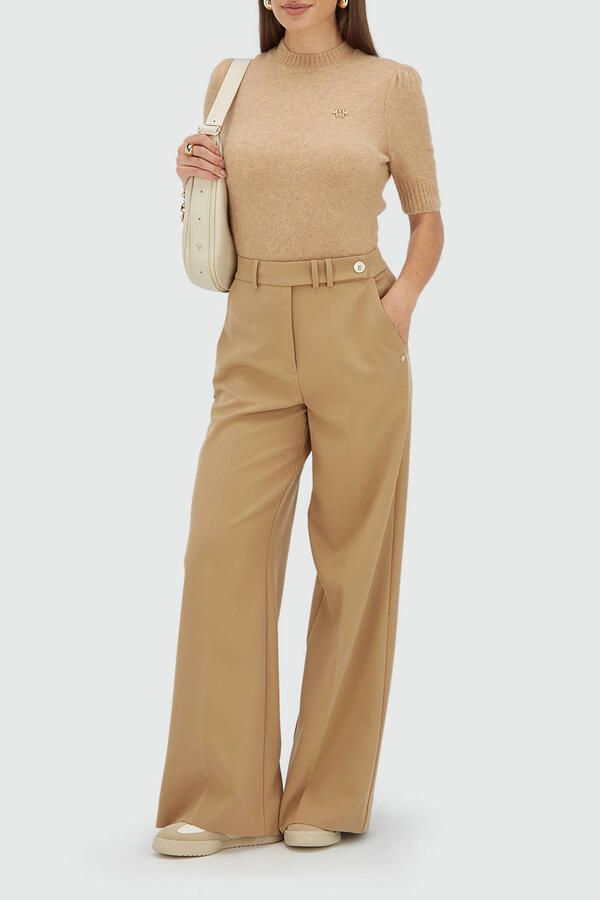 JOSH V top met wol lichtbruin fijn gebreid - Foto 5