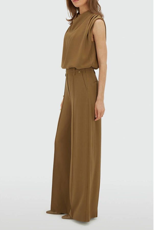 JOSH V wide leg broek kaki - Foto 2