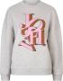 JOSH V sweater Emilia met tekst grijs melange lichtroze - Thumbnail 2