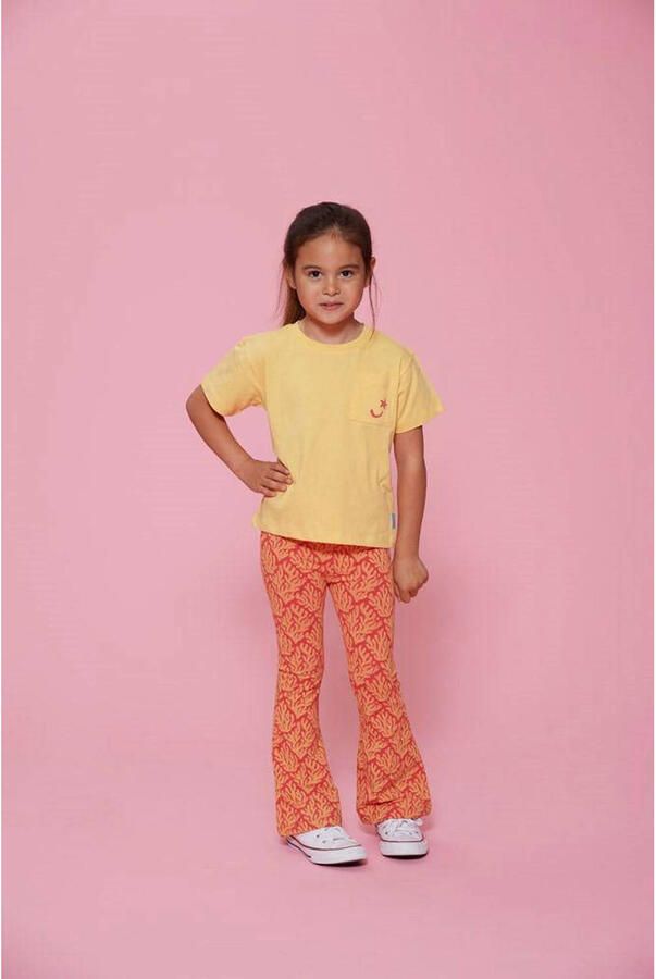 Jubel flared broek Lazy Lagoon fuchsia oranje Roze Meisjes Stretchkatoen - Foto 2