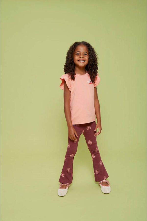 Jubel flared broek Salsa Sunset donkerrood