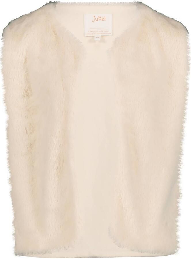 Jubel gilet wit Meisjes Polyester Ronde hals Effen