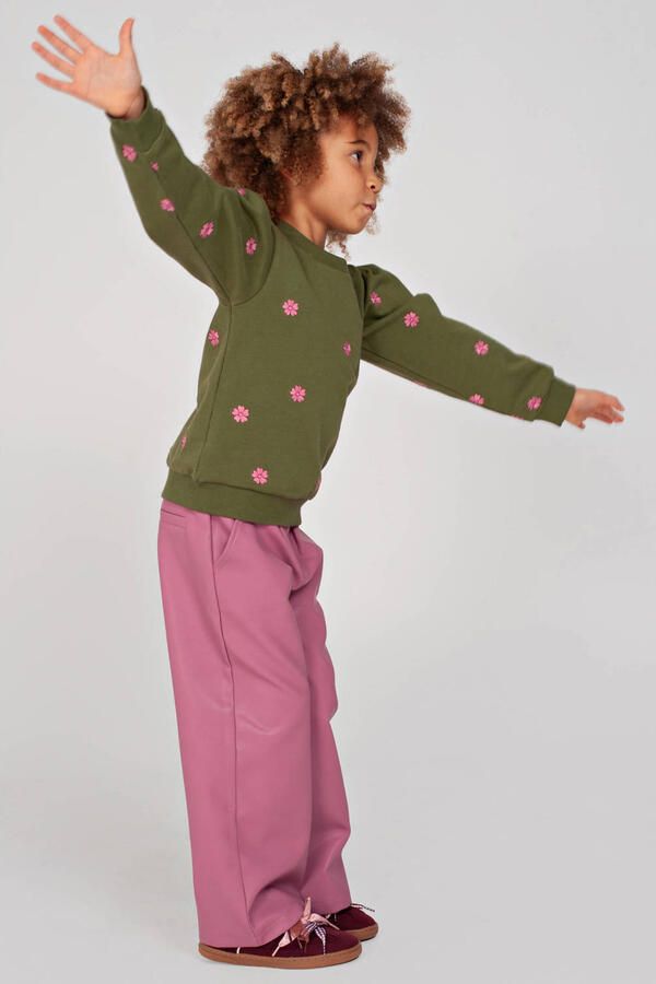 Jubel imitatieleren broek Moon Flowers roze Meisjes Imitatieleer Effen - Foto 2