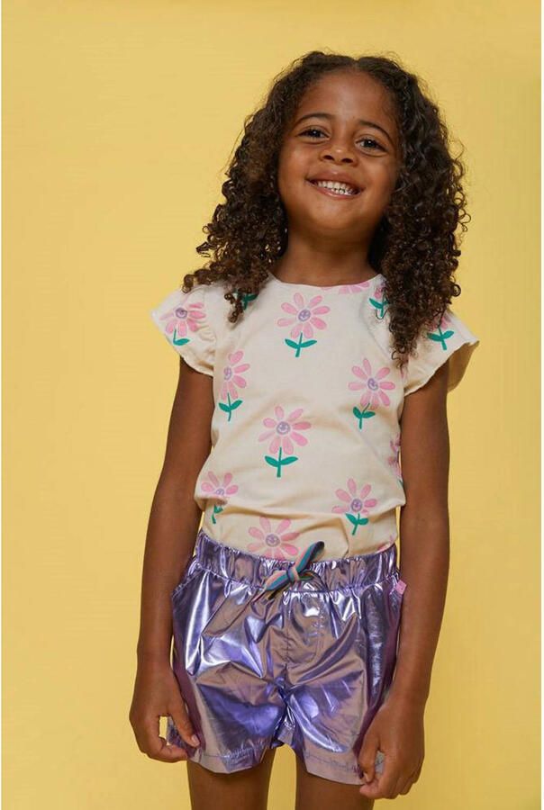 Jubel korte broek Rolling into Spring paars