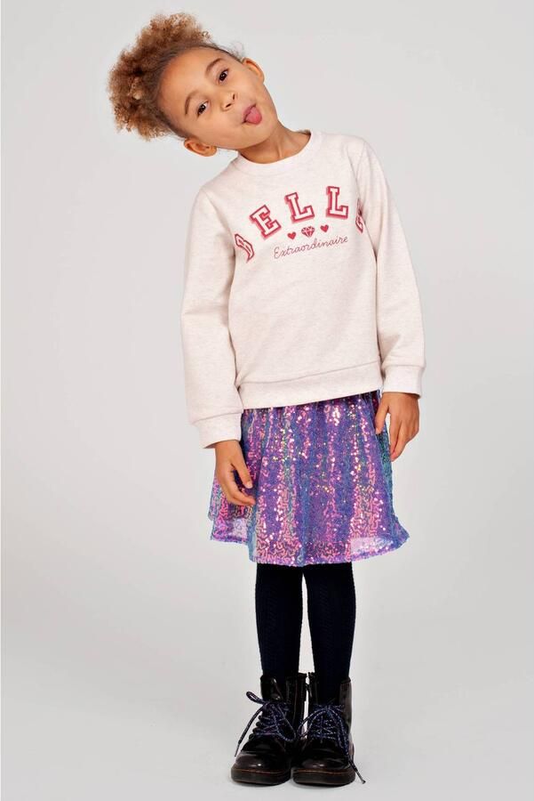 Jubel korte rok met pailletten lila Paars Meisjes Polyester Meerkleurig