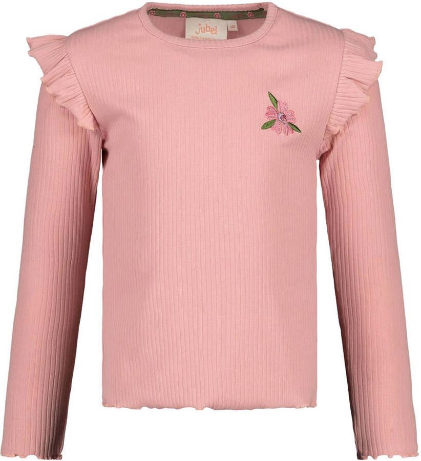Jubel longsleeve Moon Flowers lichtroze