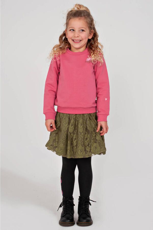 Jubel oversized sweater Moon Flowers roze - Foto 2