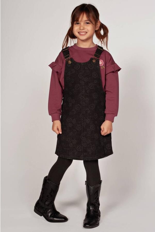 Jubel relaxed fit sweater Moon Flowers donkerroze - Foto 2