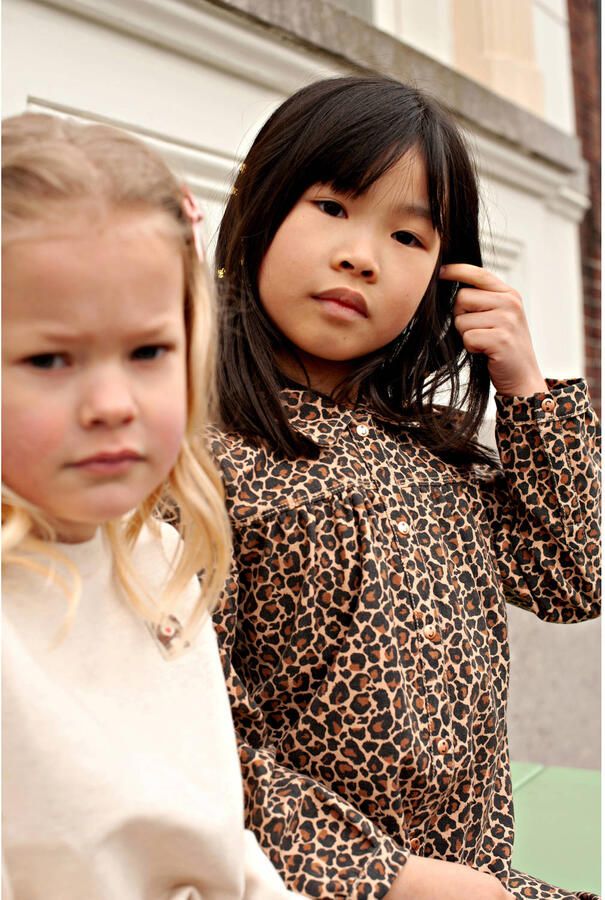 Jubel spijkerjurk City Chic met panterprint zand bruin zwart - Foto 2