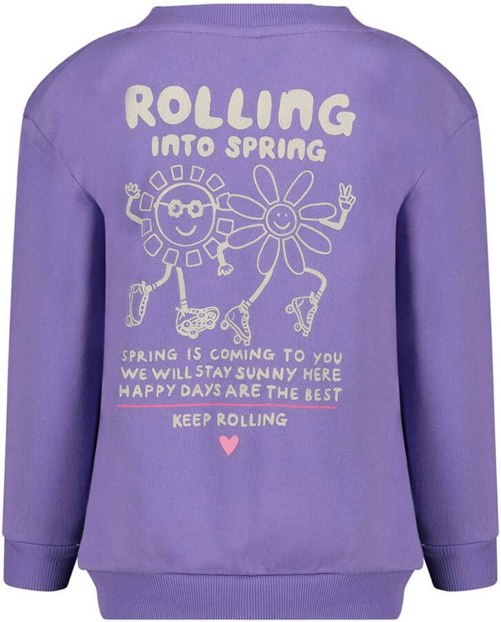 Jubel sweater Rolling into Spring paars - Foto 2