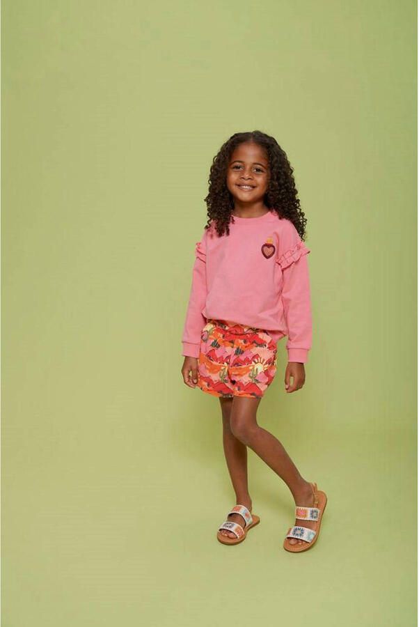Jubel sweater Salsa Sunset met backprint roze - Foto 2