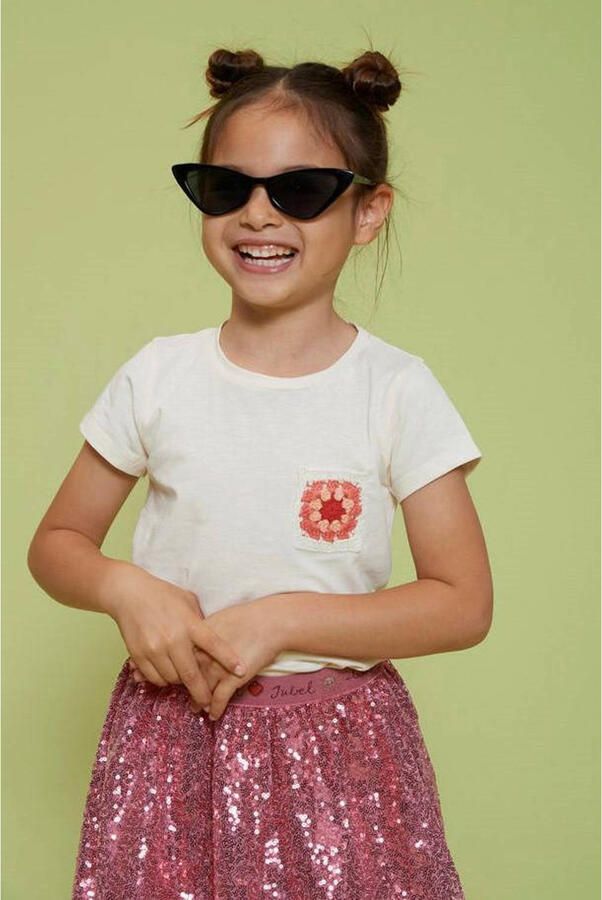 Jubel T-shirt ecru crochet