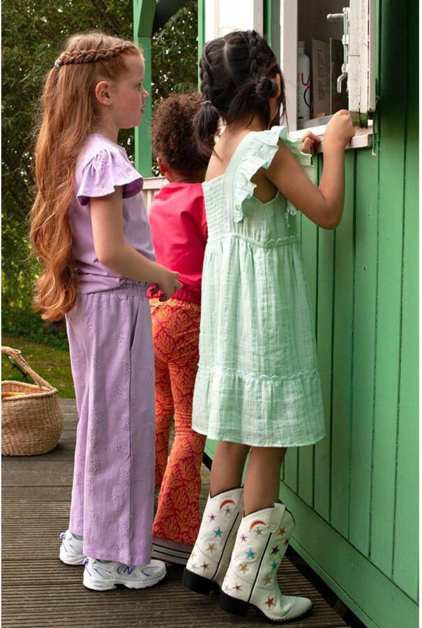Jubel flared broek Lazy Lagoon fuchsia oranje - Foto 2