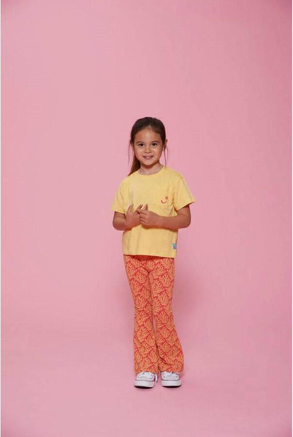 Jubel T-shirt met backprint Lazy Lagoon geel Meisjes Katoen Ronde hals - Foto 3
