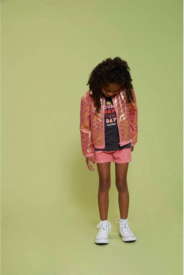 Jubel T-shirt Salsa Sunset antraciet roze - Foto 3