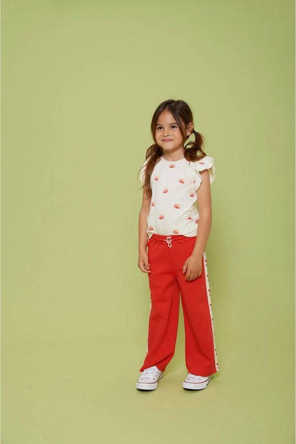 Jubel wide leg broek Salsa Sunset rood