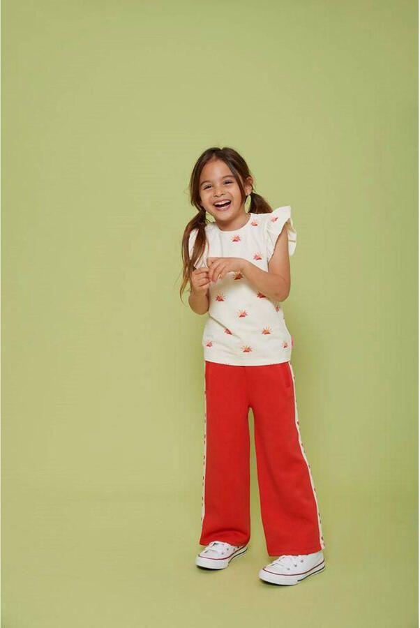 Jubel wide leg broek Salsa Sunset rood - Foto 2