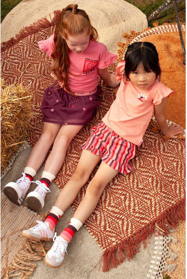 Jubel T-shirt Salsa Sunset met backprint roze - Foto 2