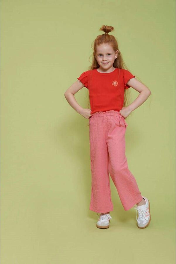 Jubel wide leg broek Salsa Sunset roze