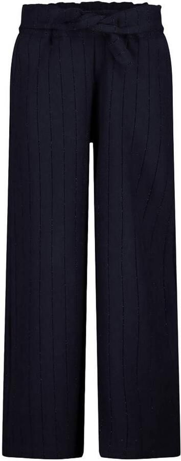 Jubel wide leg casual broek donkerblauw Meisjes Katoen Effen