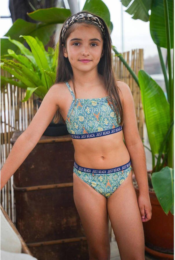Just Beach crop bikini Florida groen - Foto 2