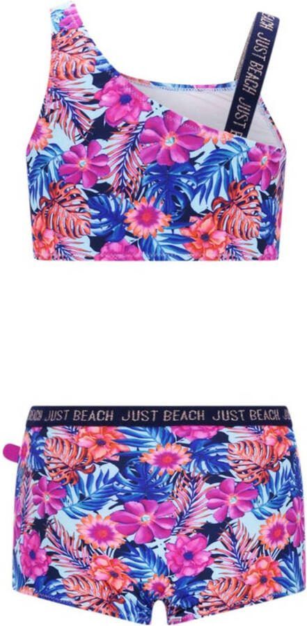 Just Beach crop bikini Tanzania lichtblauw donkerblauw roze - Foto 3