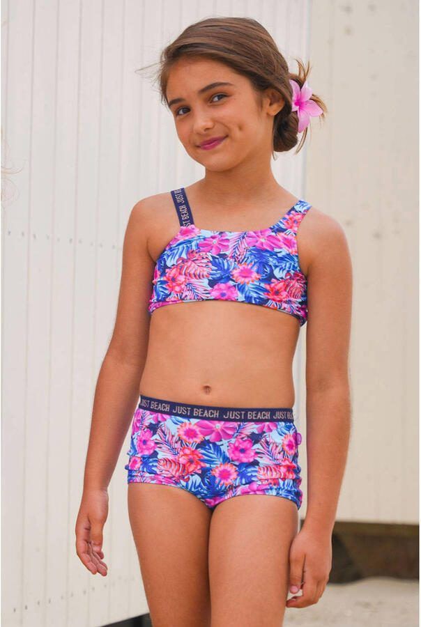 Just Beach crop bikini Tanzania lichtblauw donkerblauw roze - Foto 2