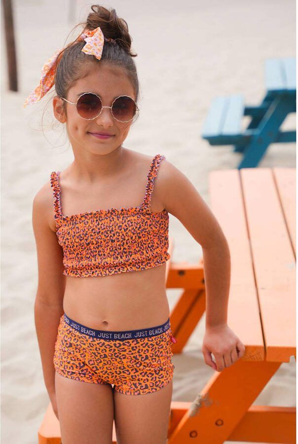Just Beach crop bikini Zanzibar oranje zwart - Foto 2