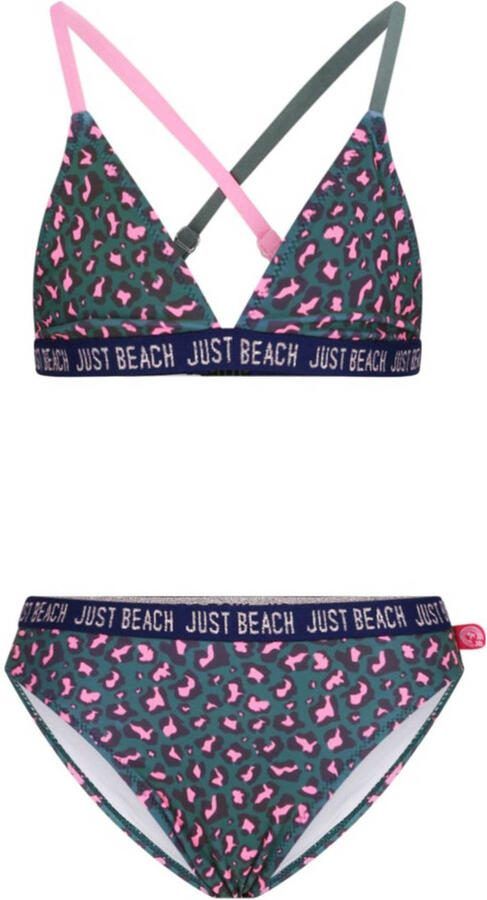 Just Beach triangel bikini Bali groen lichtroze