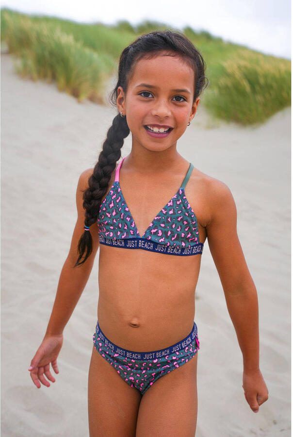 Just Beach triangel bikini Bali groen lichtroze - Foto 3