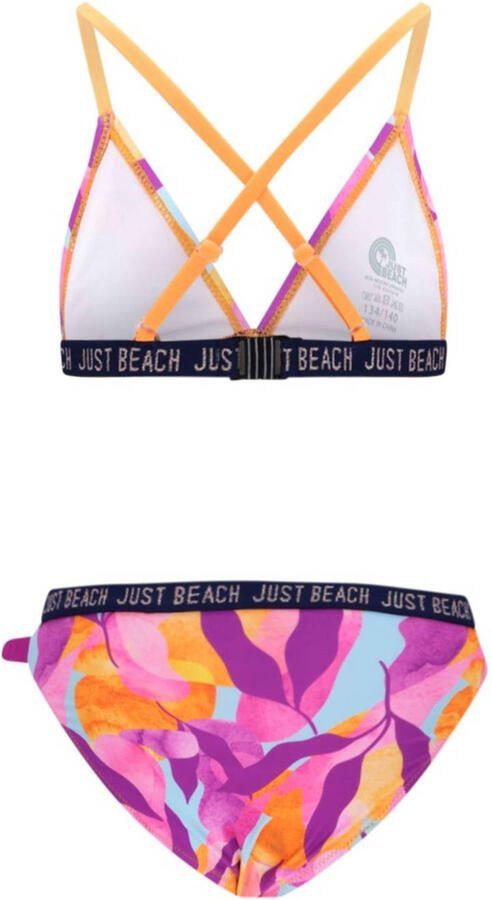 Just Beach triangel bikini Bali roze paars oranje - Foto 3