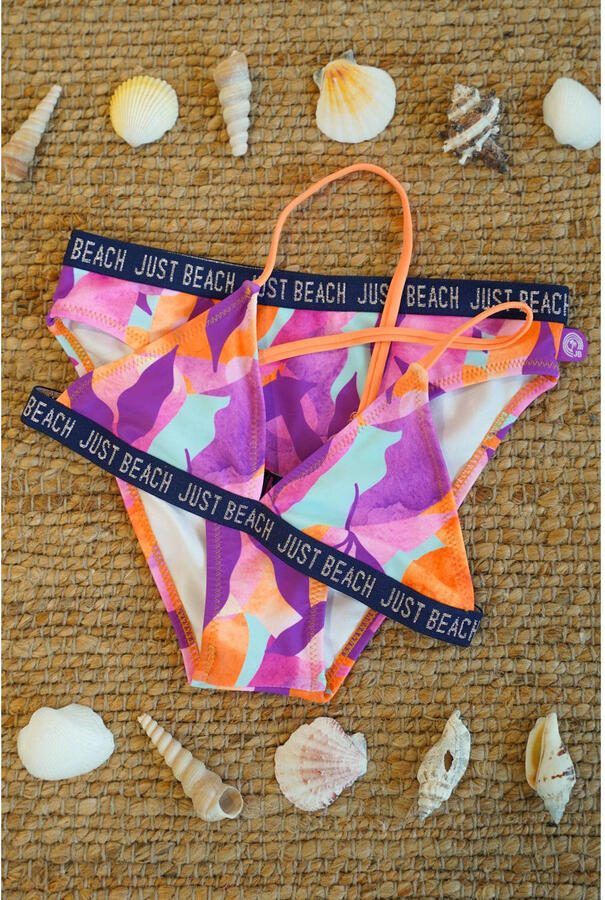 Just Beach triangel bikini Bali roze paars oranje - Foto 2